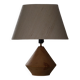 Sculptural Danish modern table lamp in wood by Kirk, 1980s.