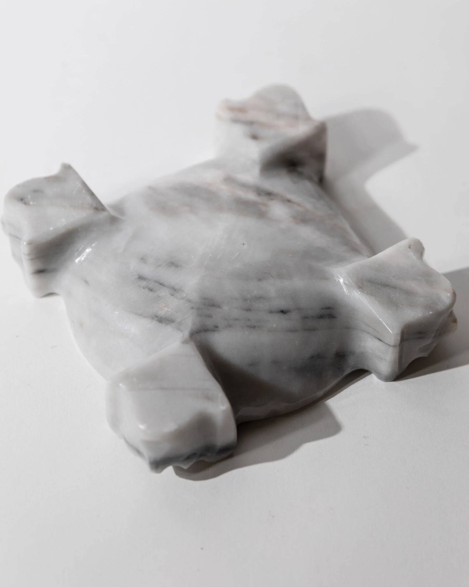 Vintage Mexican marble ashtray from the 1970s, engraved Aztec pattern.