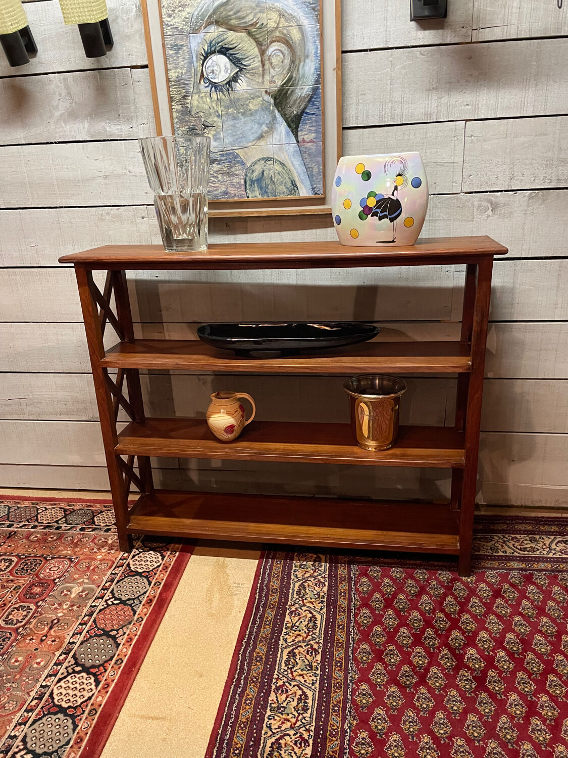 Antique colonial-style bookcase