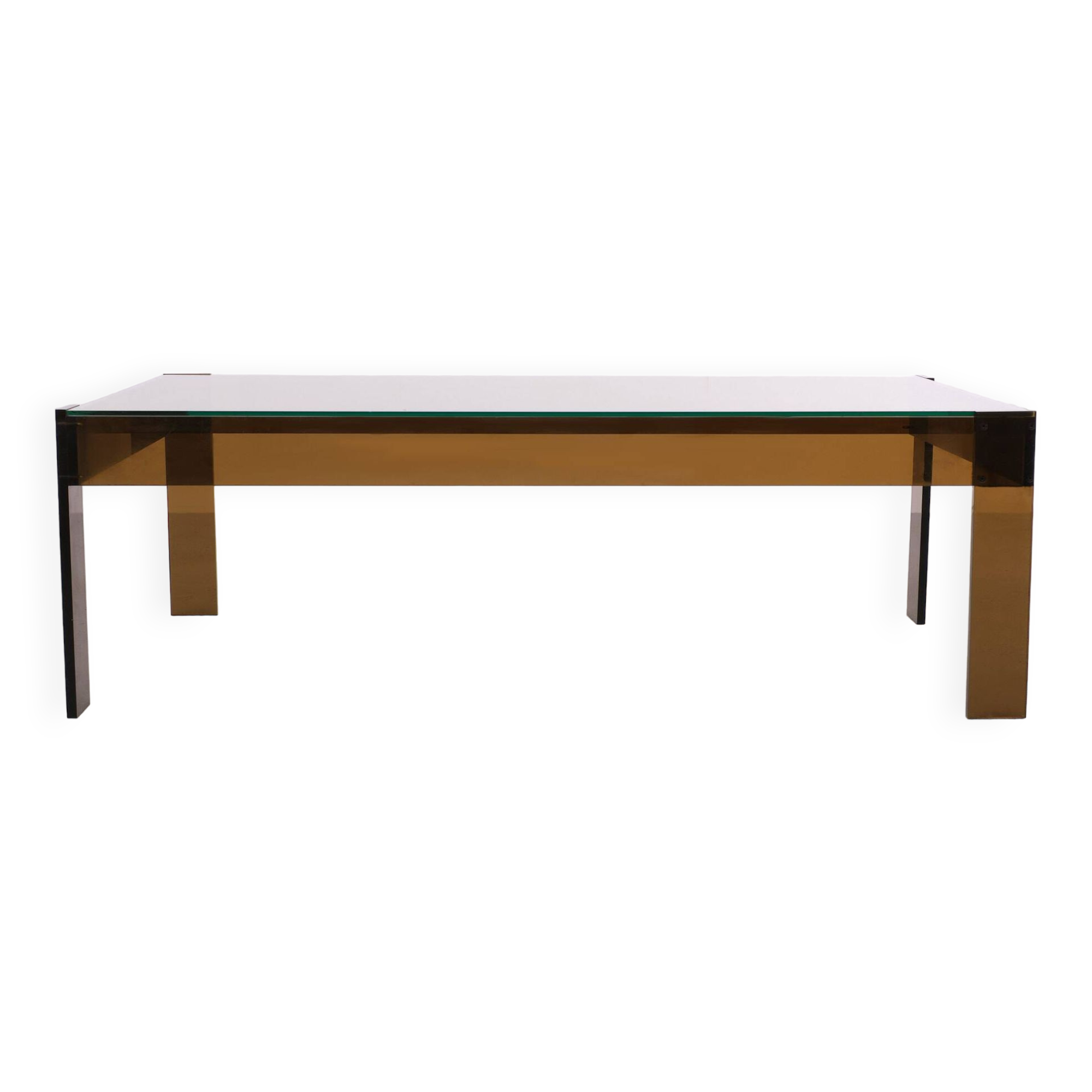 Smoked Lucite coffee table Space Ace France 1970s