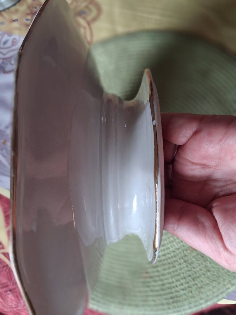 Compotier / assiette montée en porcelaine de limoges 1920-1930