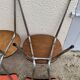Red formica chairs 1950