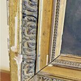 Oil painting on canvas – Portrait of a woman and child, 19th century