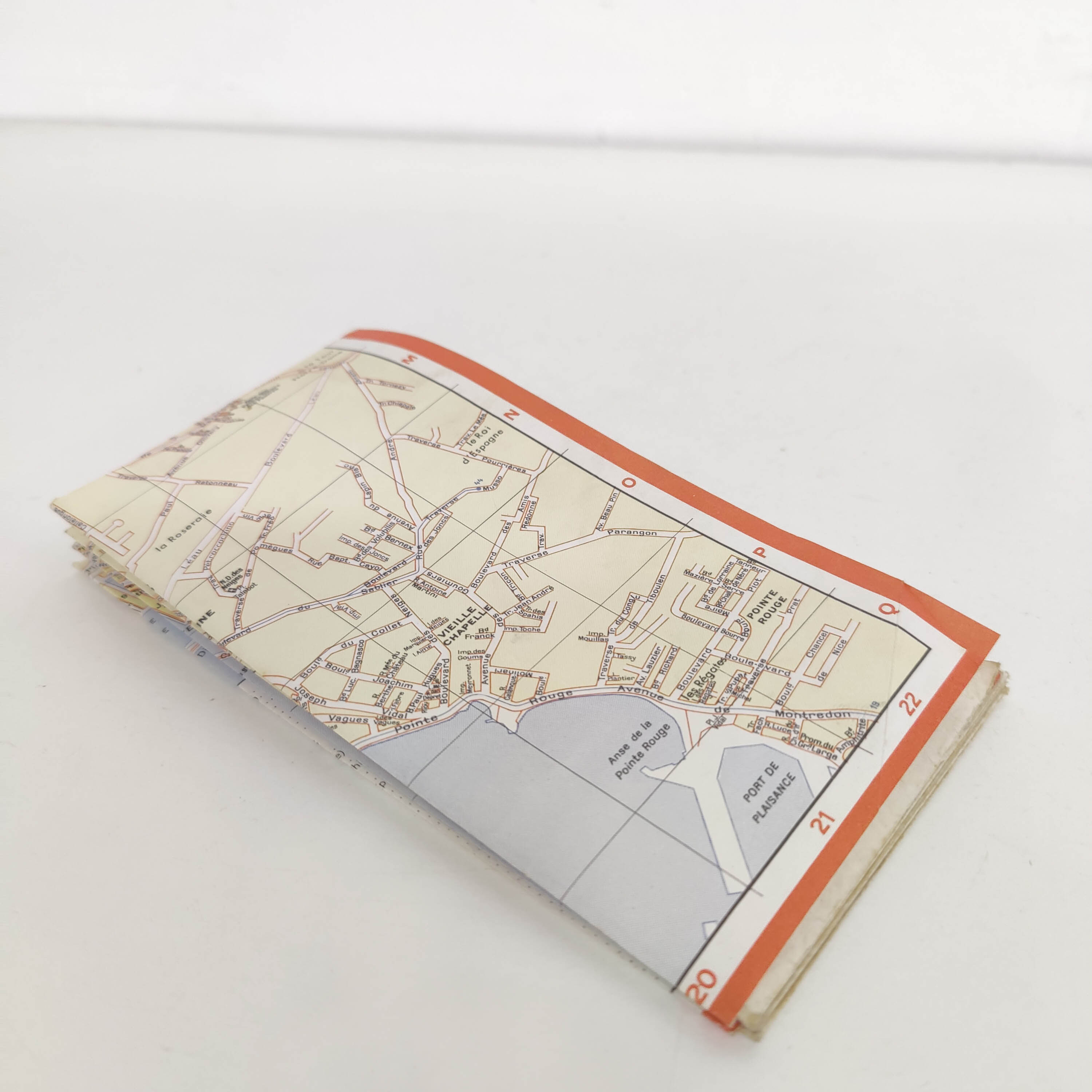 Vintage map of Marseille 1970