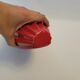 Recycle bin centerpiece design ceramic red