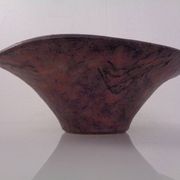 Large purple and black 704 Ruscha art ceramic bowl, Germany, 1960s.