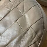 Pair of De Sède patchwork leather poufs