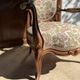 Antique Louis XV cabriolet armchair - carved wood - floral fabric