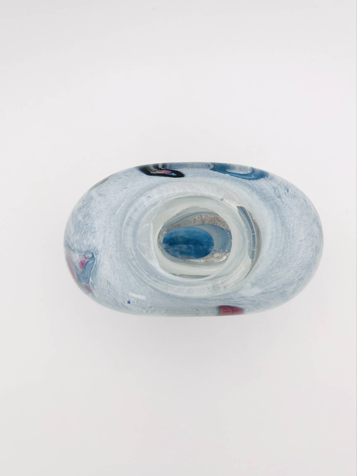 Vase Robert Pierini Studio Glass 1987 - 2.7kg - Signed - Drouot