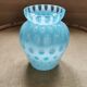 Vintage turquoise glass vase