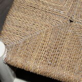 Stool White braided