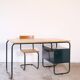 Desk with bauhaus style tubular steel chair