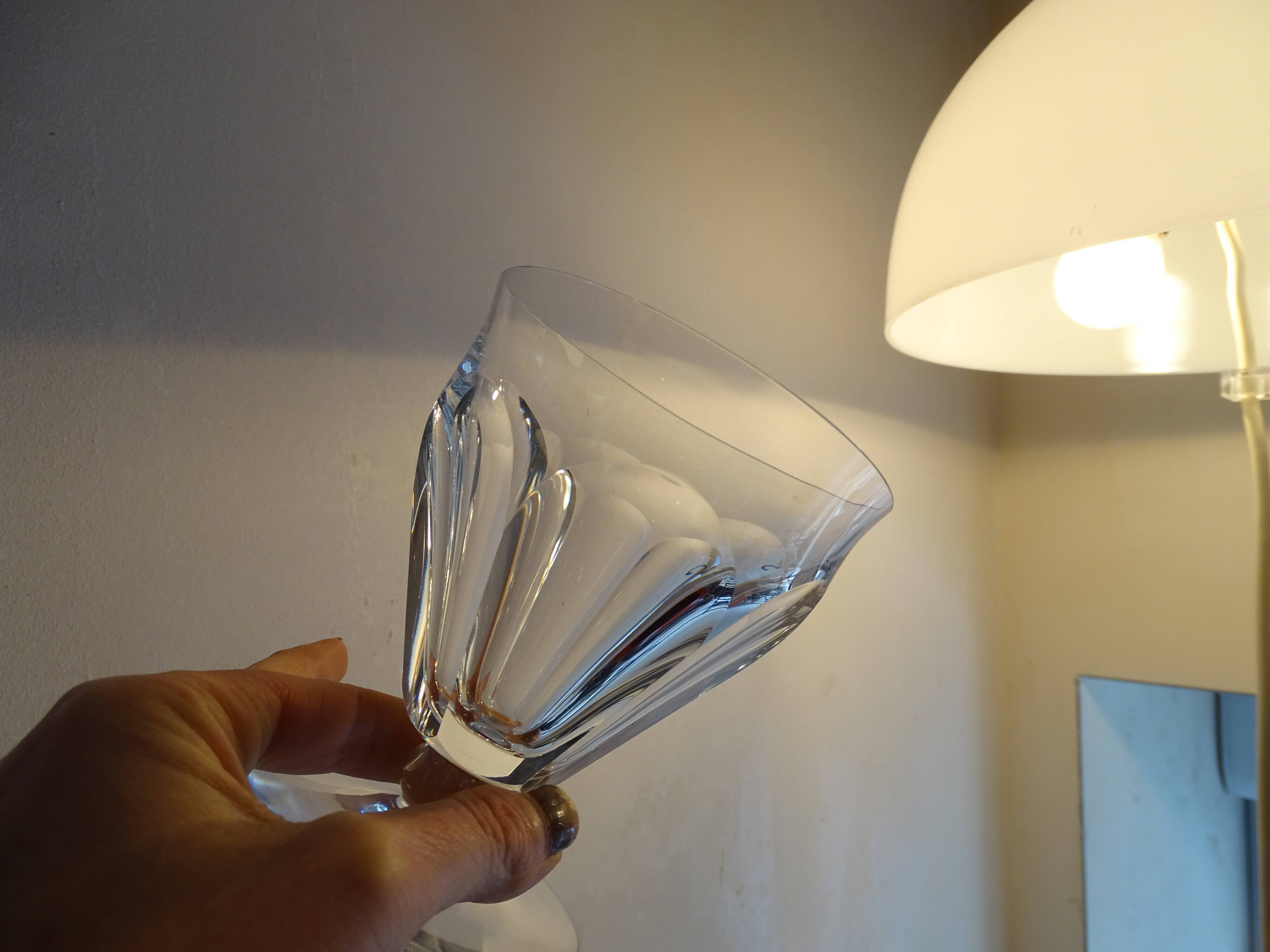 8 Baccarat Talleyrand crystal water glasses signed