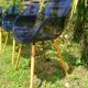 Lot of Opal Wox grey smoke chairs with beech legs.