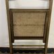 Chaise pliante en bois et cannage vintage