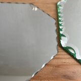 Vintage octagonal beveled mirrors