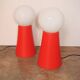 A pair of 1970s Space Age lamps | glass + plastic | E14 | vintage design