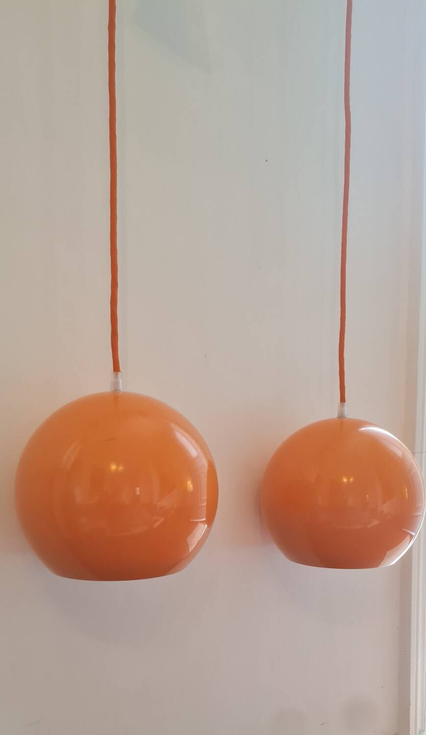 Pair of topan pendant lights VP6 by Verner Panton