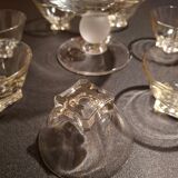 Crystal fruit bowl with 6 small bowls