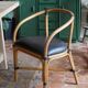 Lot de 4 fauteuils en rotin simili cuir