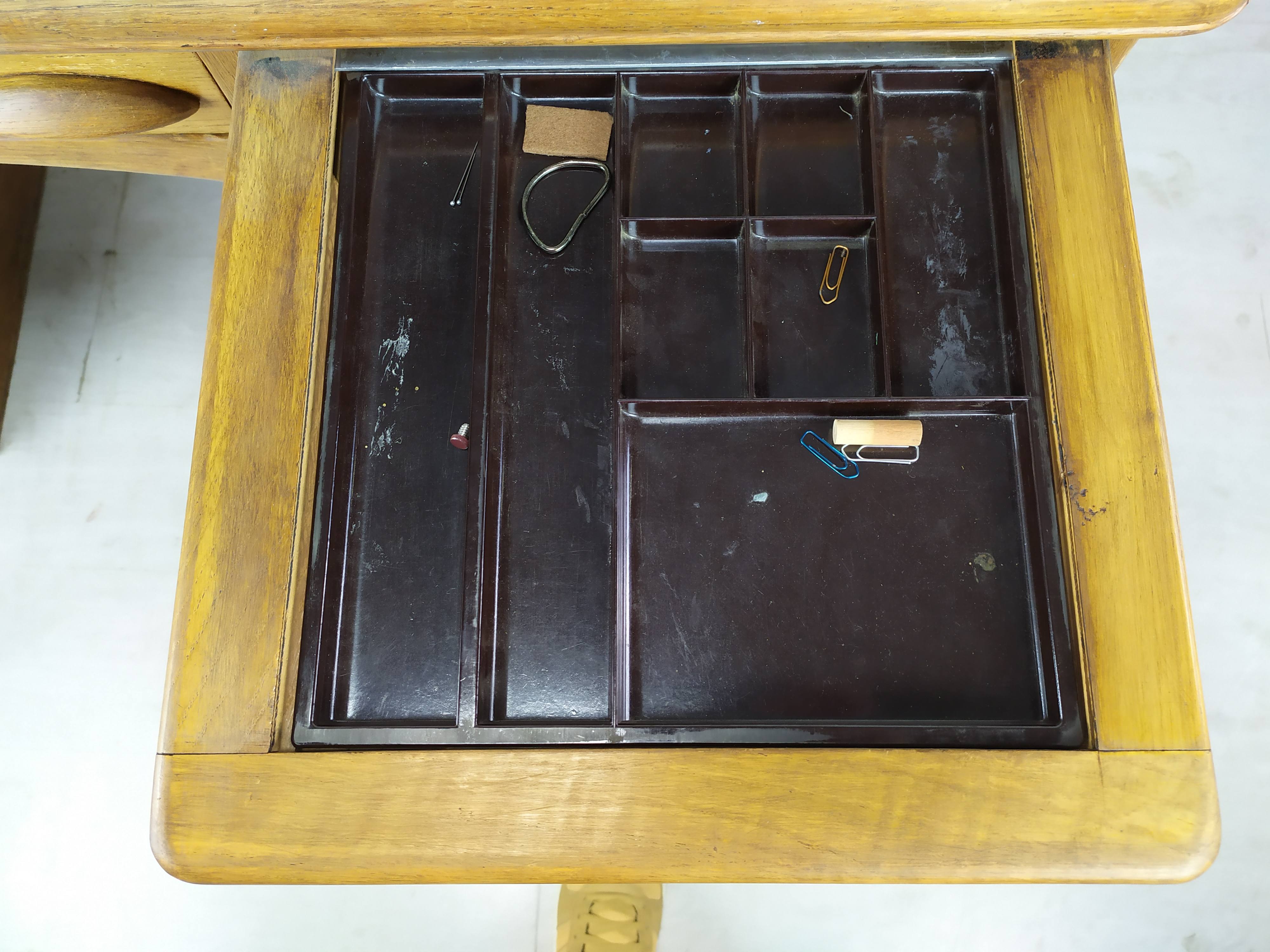 Bureau vintage chêne