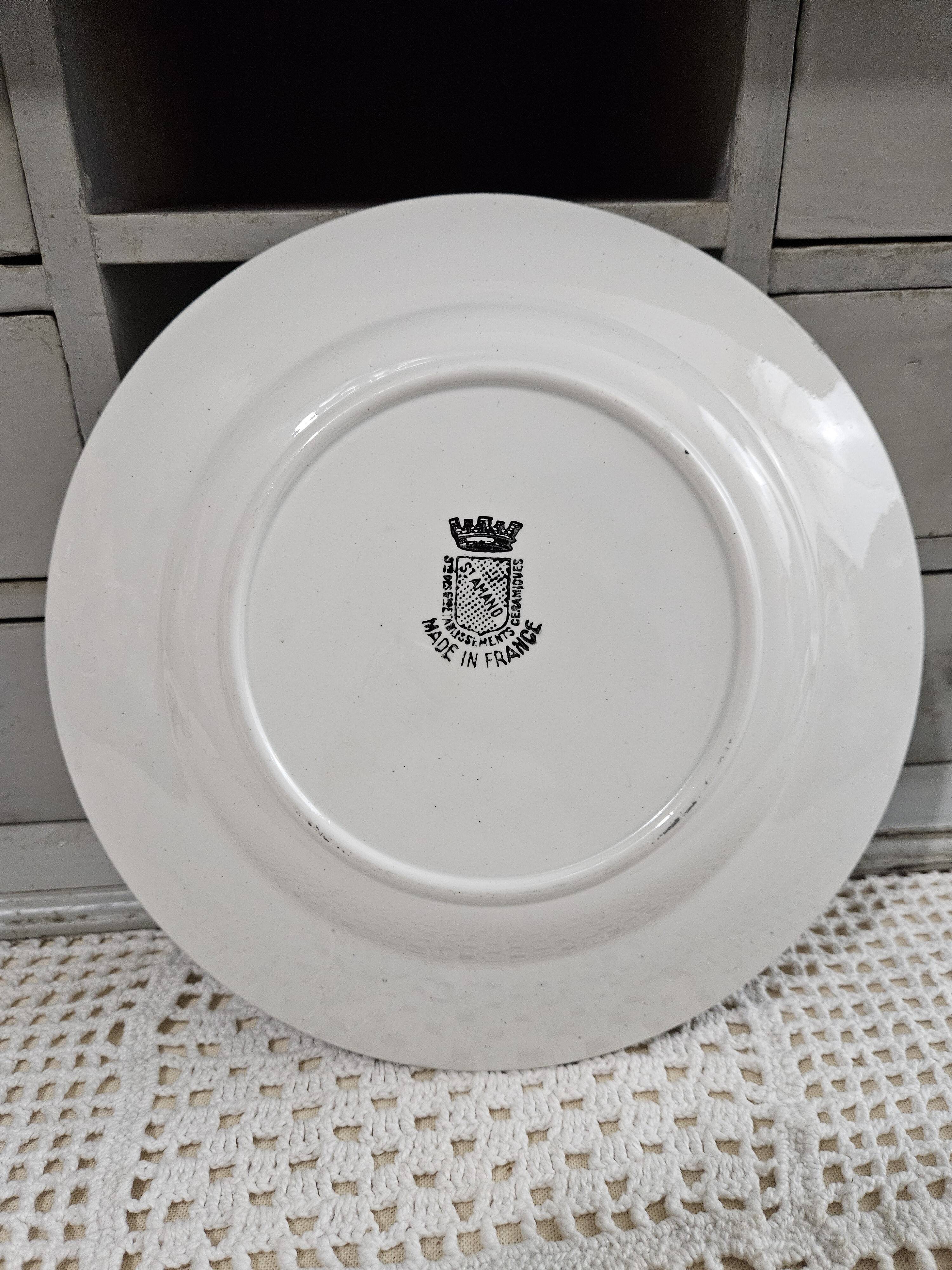 Dessert plate - Saint Amand earthenware