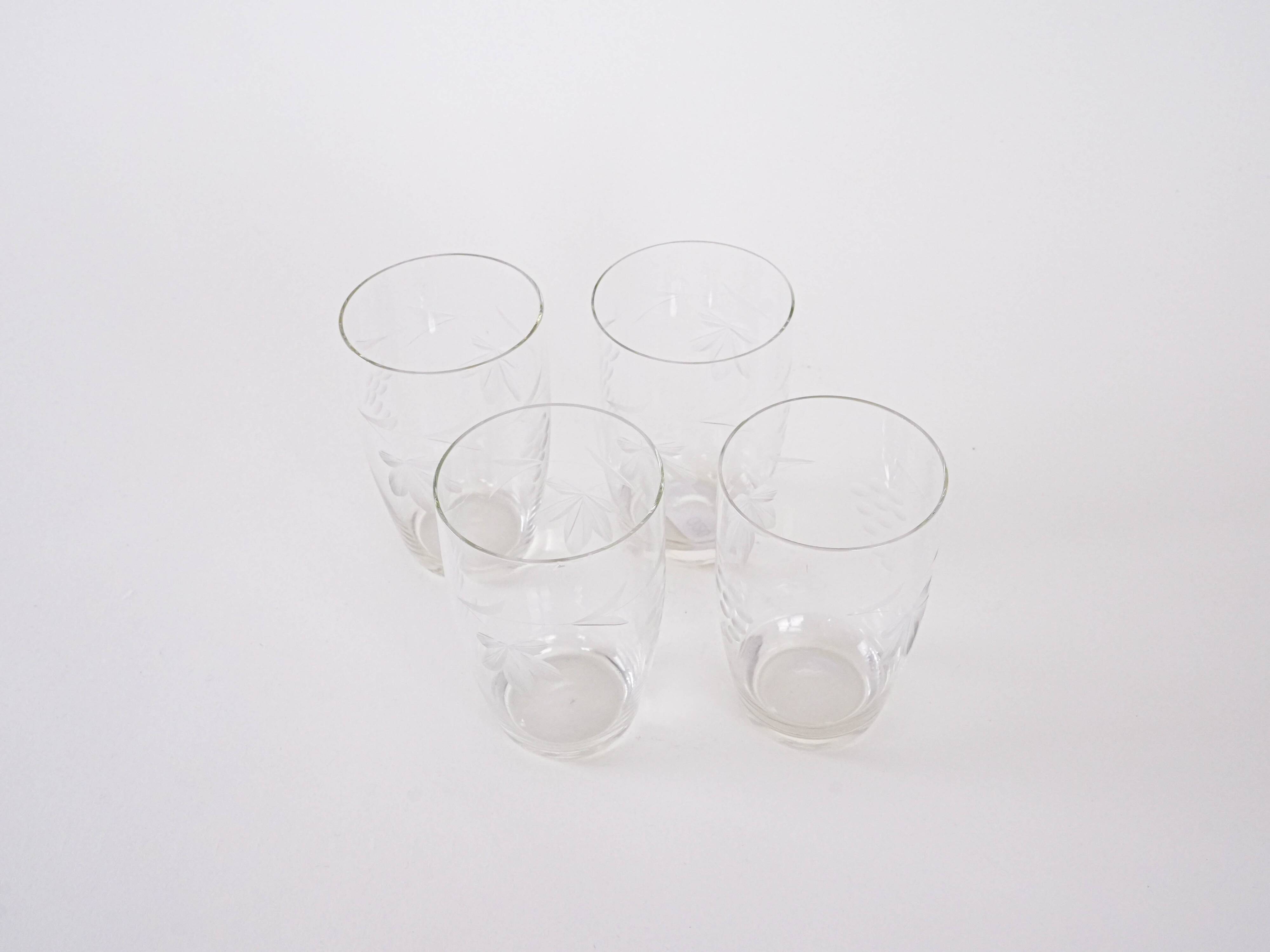Set of four glasses, Danish design, 1970s, manufactured in Denmark