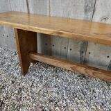 Wide solid wooden bench