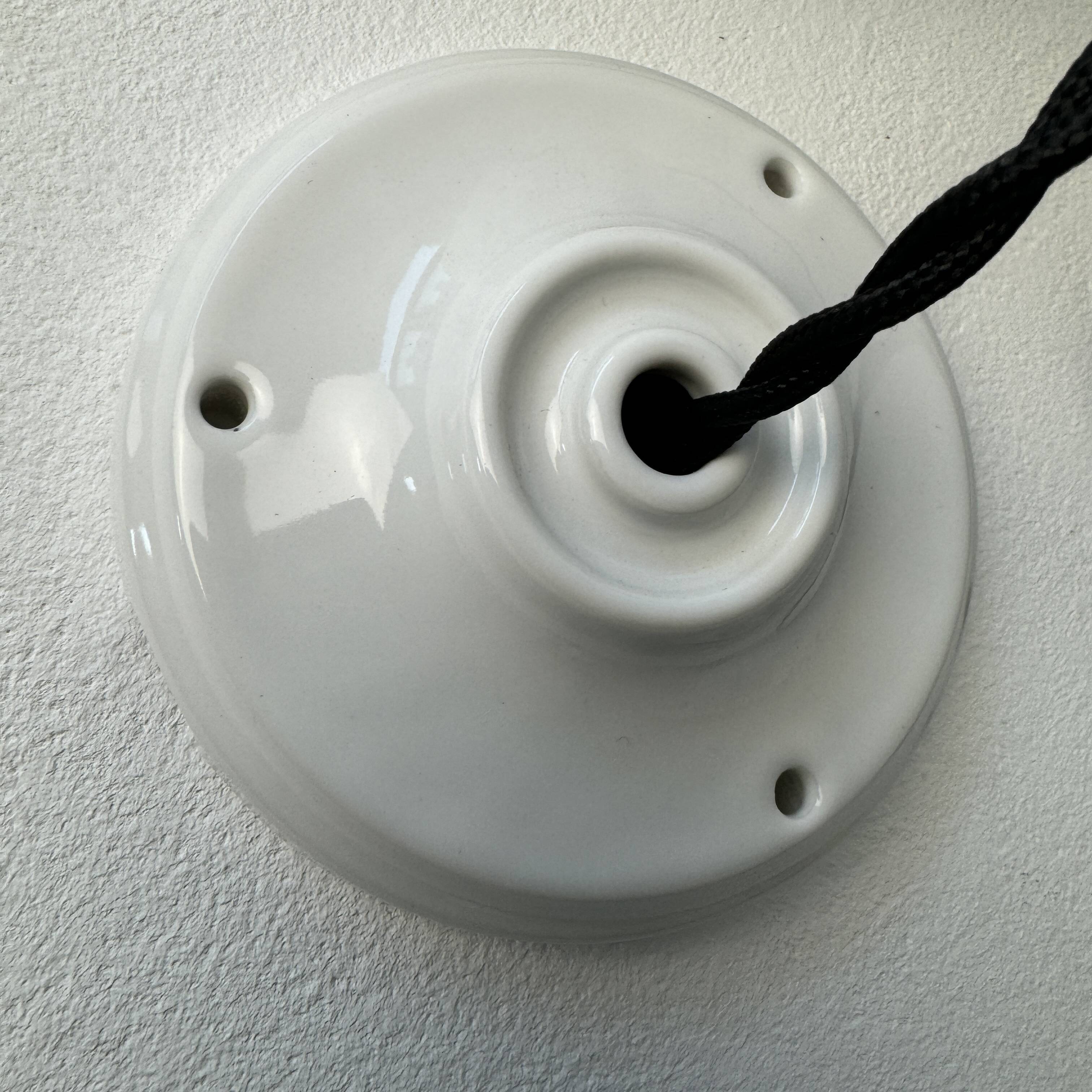 Pair of old ufo pendants in vintage opaline