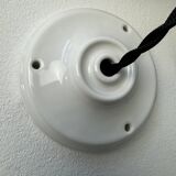 Pair of old ufo pendants in vintage opaline