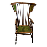 Spindle back arm chair with wings Arts and crafts style 1900s