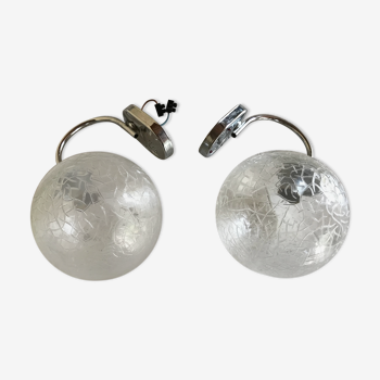 Lot de deux appliques globe