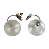 Lot of two globe sconces