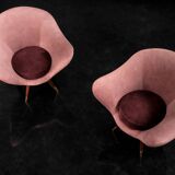 Vintage Mid-Century Space Age Velour Lounge Set from Paged, 1972, Set of 3