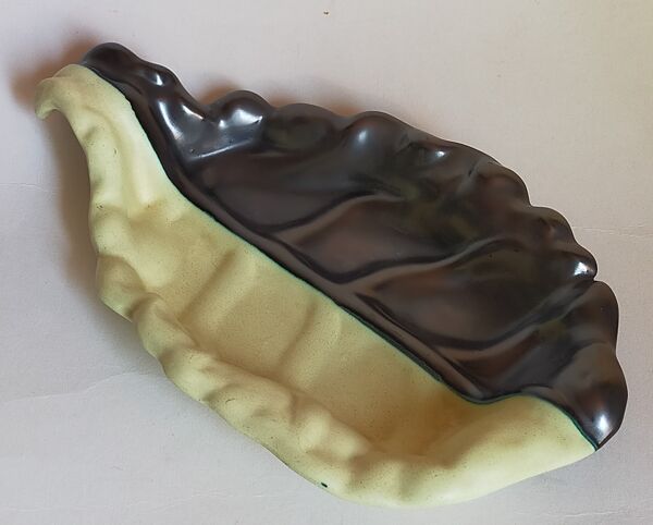 Coupe vide-poches céramique bicolore atelier cerenne à vallauris années 50