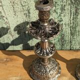 Pair of silver candle holders