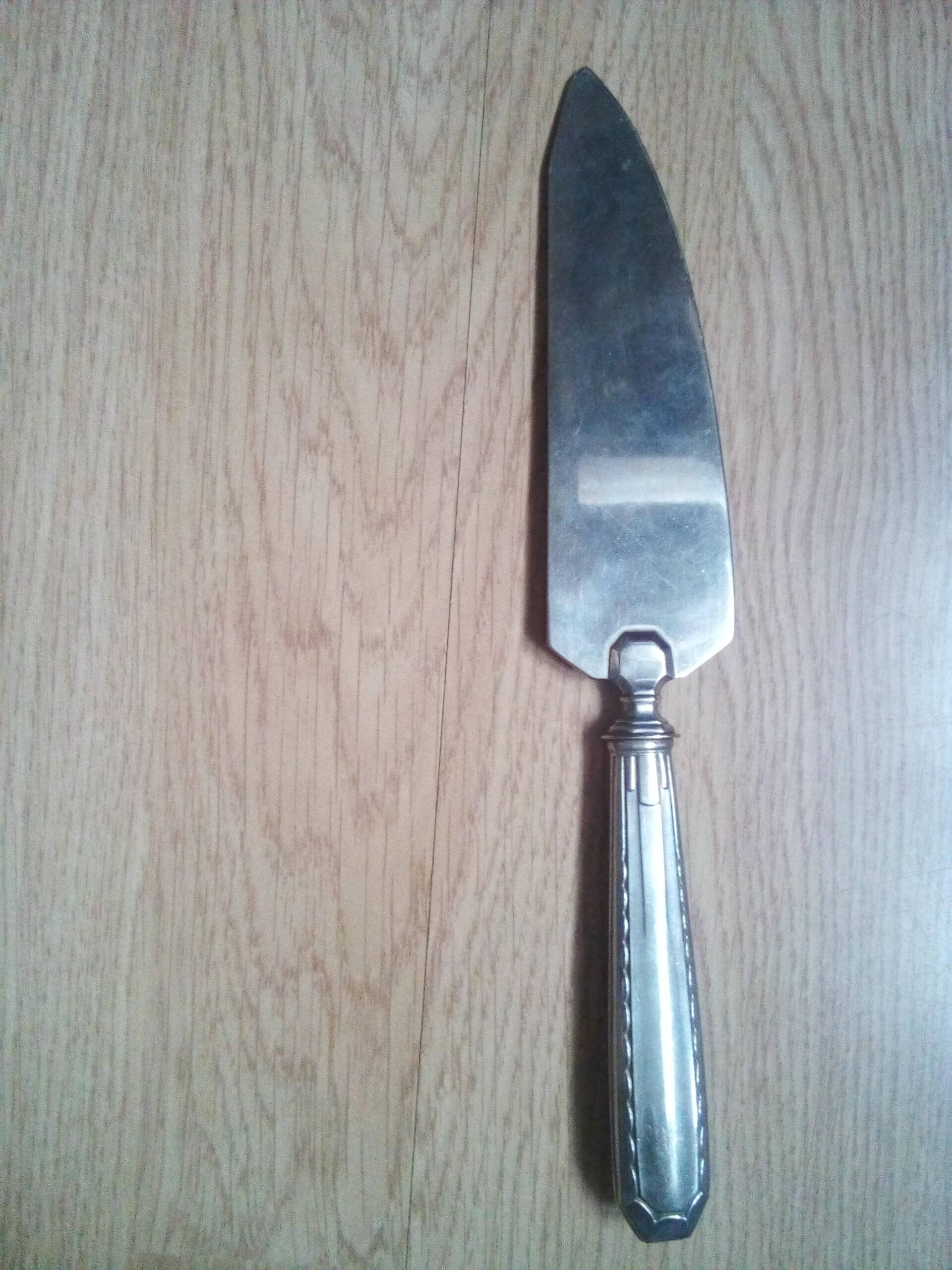 silver plated metal pie server circa 1900