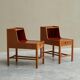 Pair of bedside tables by Nordiska Kompaniet in teak, 1952, by David Rosén.