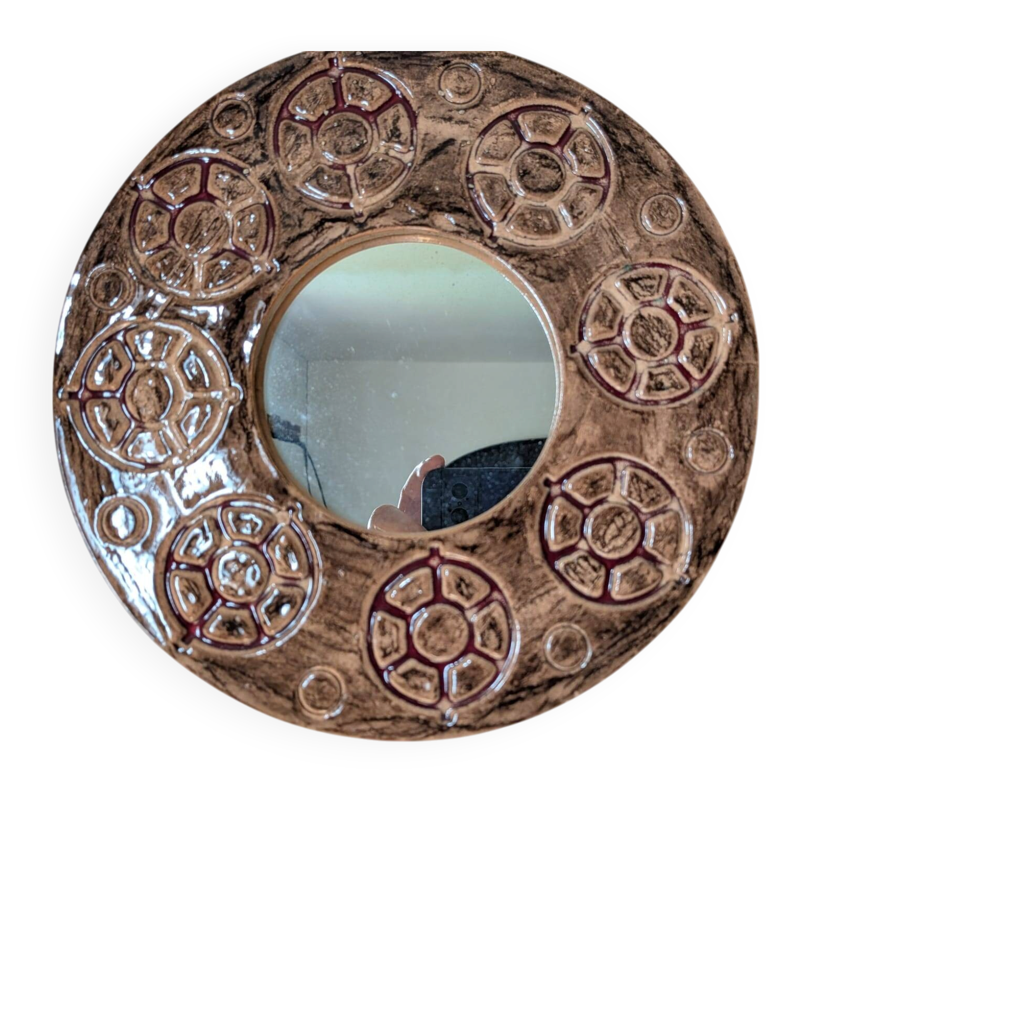 vintage ceramic mirror