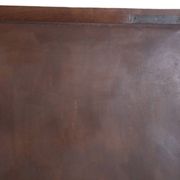 Old Burmese teak mirror with beautiful blue polychromy & original ecru 89x149cm