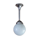 Glass chrome metal glass opalin Art Deco