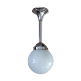 Glass chrome metal glass opalin Art Deco