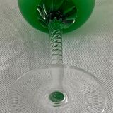 Set of 6 murano 1970 colored digestive glasses