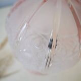 Art Deco pink glass lamp