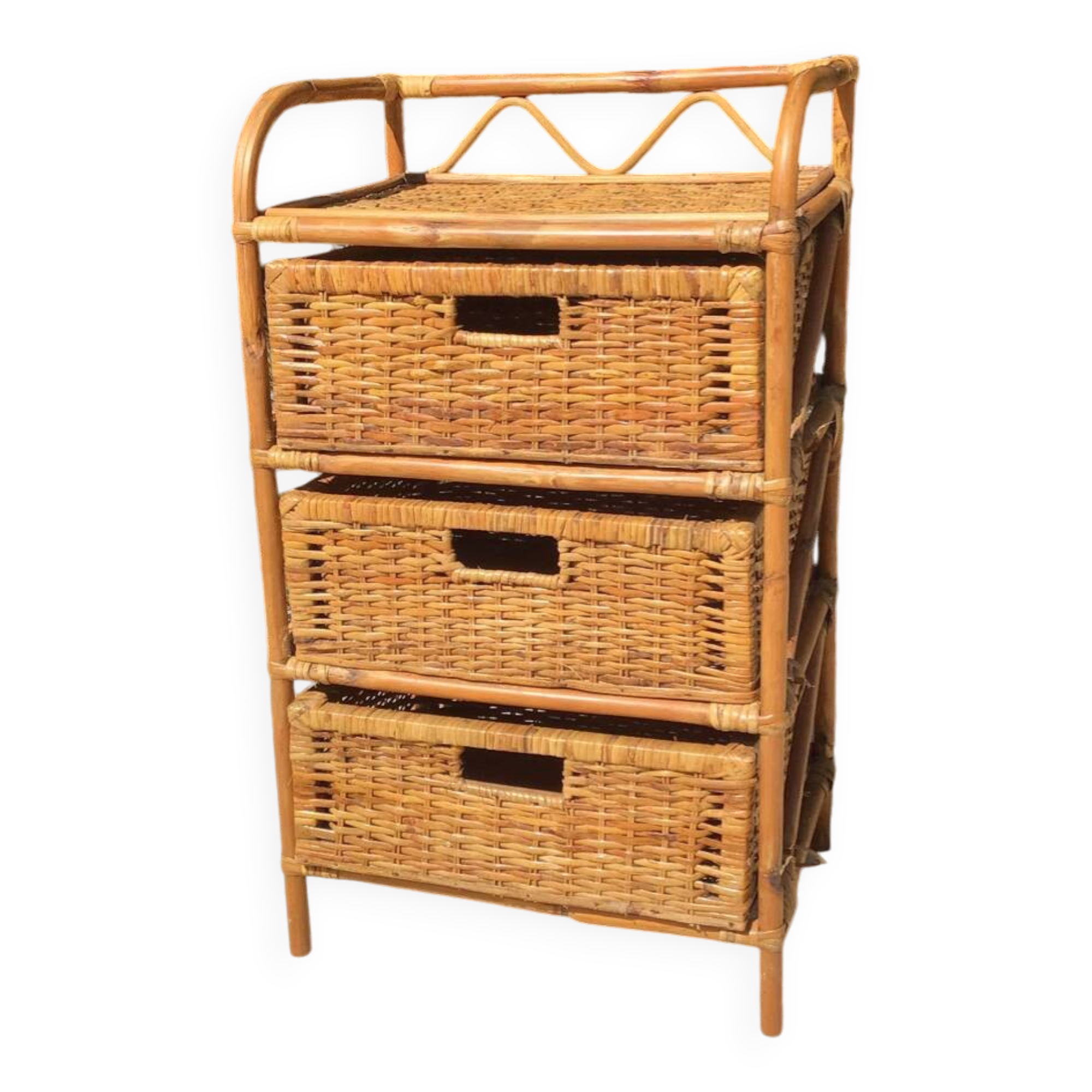 Rattan chest of drawers