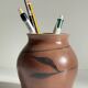 VASE Artisanal Signed Stoneware VINTAGE