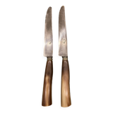 Box of 12 horn-handled knives