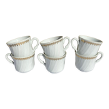Set of 6 Apilco porcelain cups