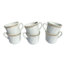 Lot de 6 tasses porcelaine Apilco