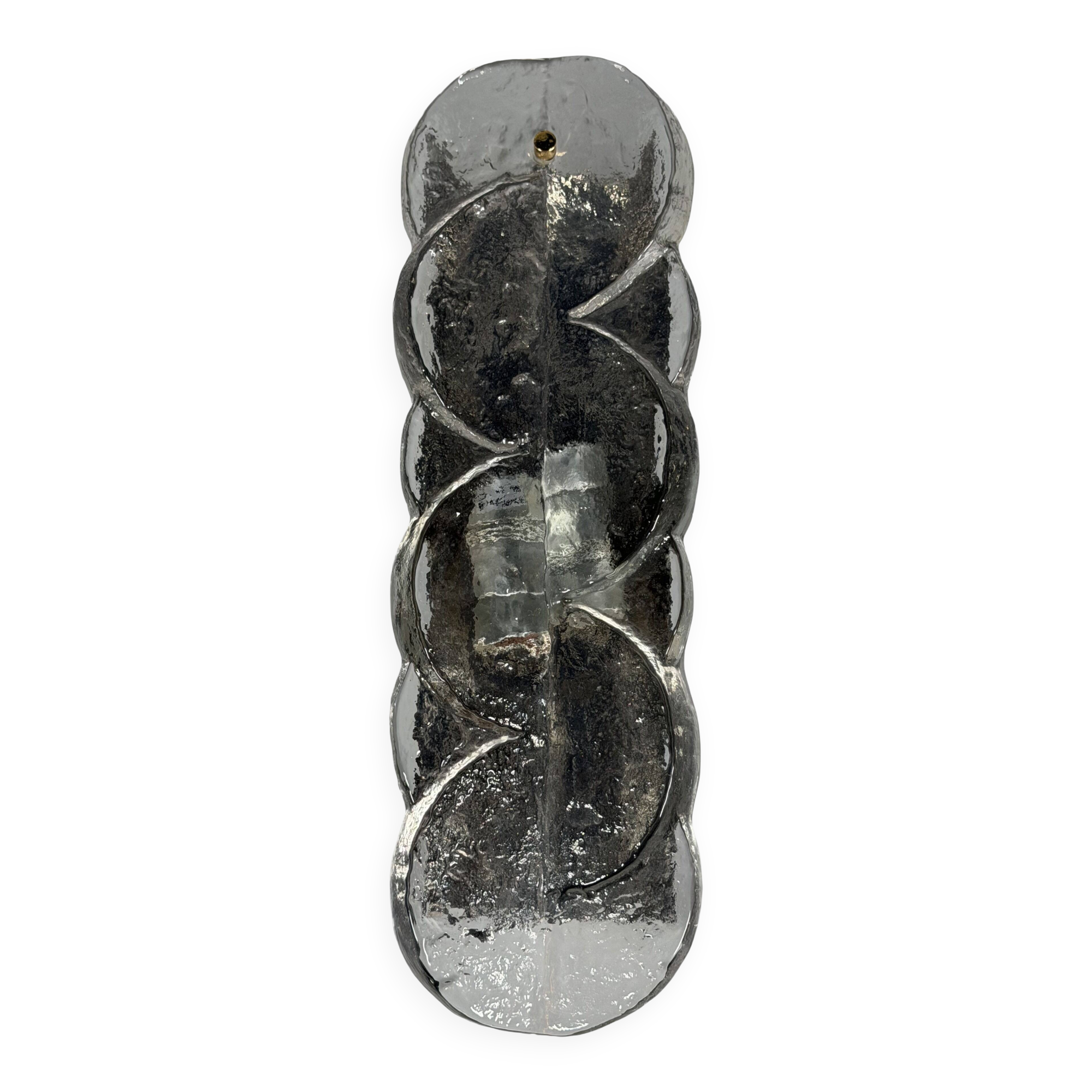 1960s 1970s Ice Glass Wall Sconce by J.T. Kalmar Franken KG Austria